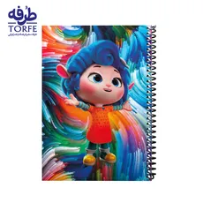 دفتر فنردار 50 برگ مجلد - طرح ببعی 3  